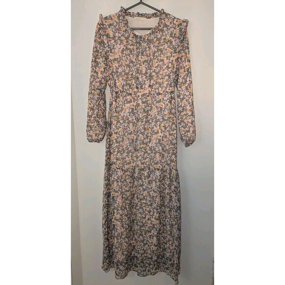 Dresses & Skirts - Women's Maxi Mini-Floral Tiered Cottagecore Country Ruffle Sleeve Feminine SZ M